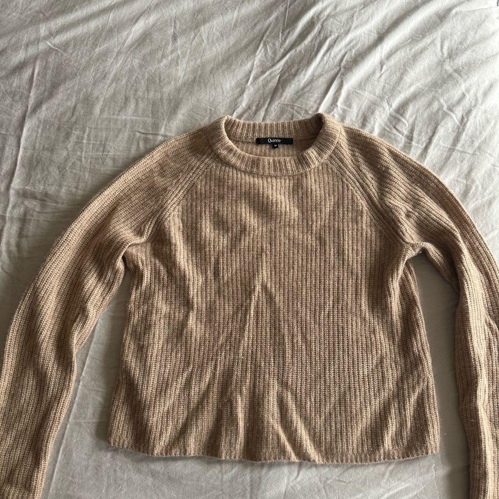 Quince Cashmere Fisherman Crewneck Sweater